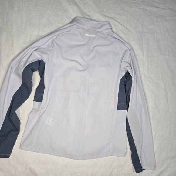 Moody Tiger Tech Jacket Youth Girls 130(sz 7) White  Zip  Athletic Small Spot‎ - Picture 5 of 9